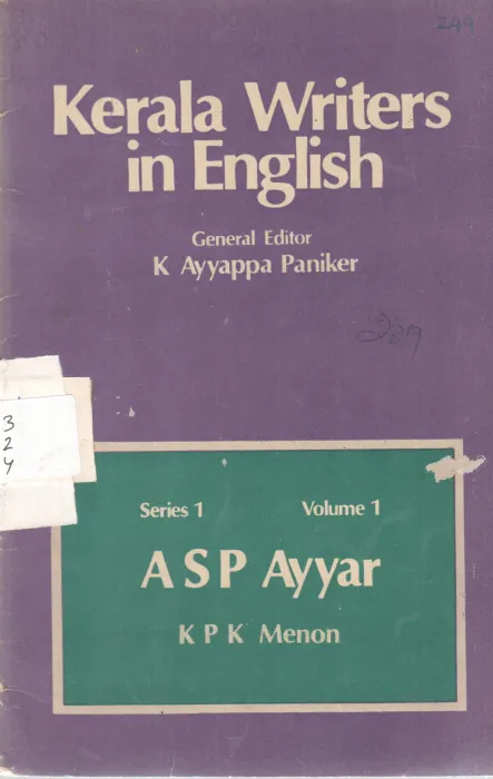 KERALA WRITERS IN ENGLISH BY K P K MENON