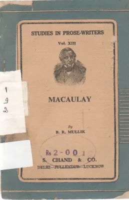 MACAULAY BY B.R. MULLIK