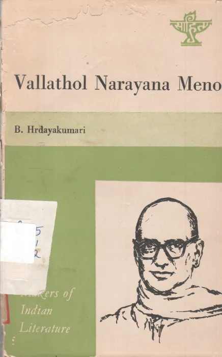 VALLATHOL NARAYANA MENON BY B.HRDAYAKUMARI