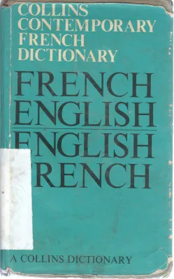 COLLINS CONTEMPORARY FRENCH BY A COLLINS DICTIONARY