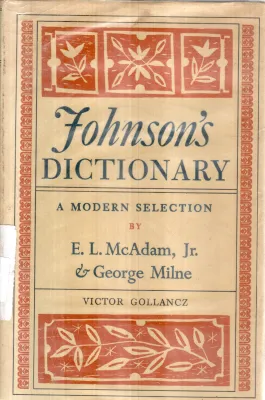 JOHNSON'S DICTIONARY BY E L MCADAM