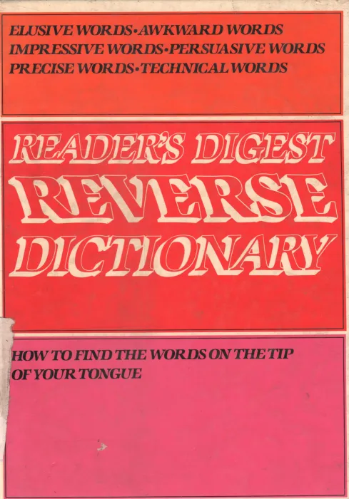 READER'S DIGEST REVERSE DICTIONARY