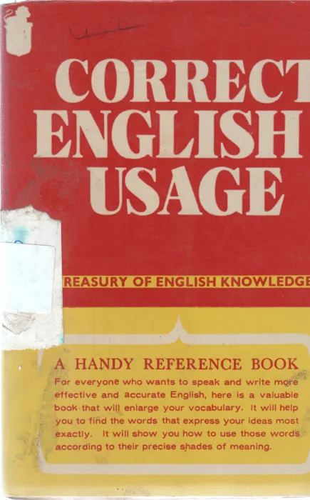 CORRECT ENGLISH USAGE