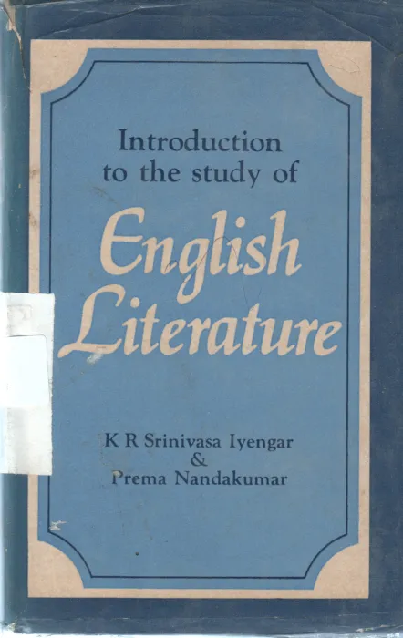 ENGLISH LITERATURE BY SRINIVASA IYENGAR