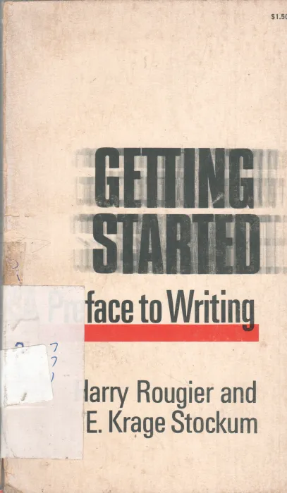 GETTING STARTED FACE TO WRITING BY HARRY ROUGIER
