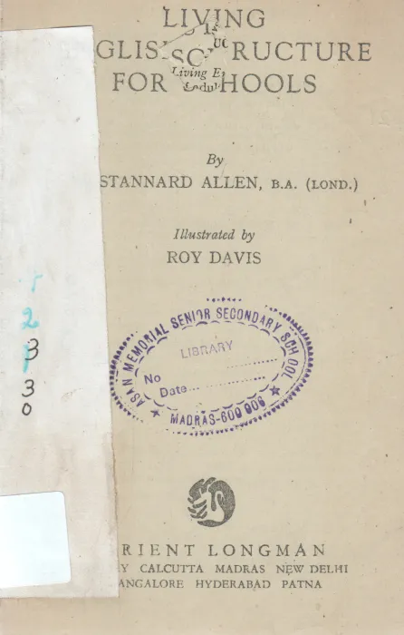 LIVING ENGLISH STRUCTURE FOR SCHOOL BY ROY DAVIS