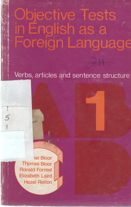OBJECTIVE TEST IN ENGLISH AS A FOREIGN LANGUAGE