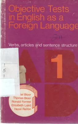 OBJECTIVE TEST IN ENGLISH AS A FOREIGN LANGUAGE