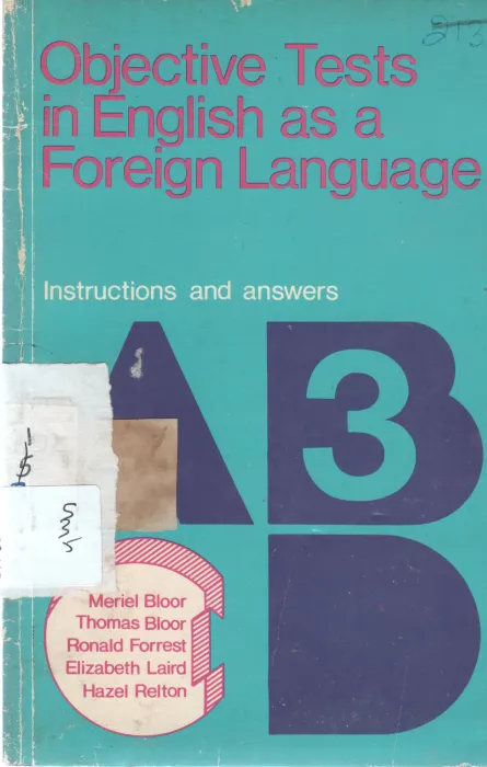 OBJECTIVE TEST IN ENGLISH AS A LANGUAGE