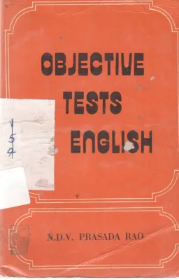 OBJECTIVE TESTS IN ENGLISH BY N.D.V. PRASADA RAO