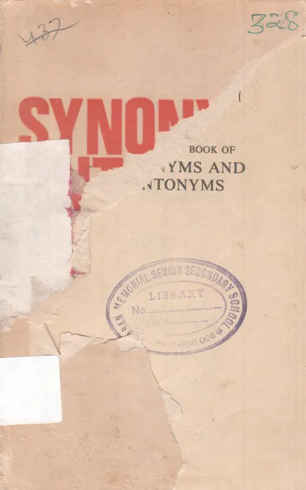 SYNONYMS AND ANTONYMS