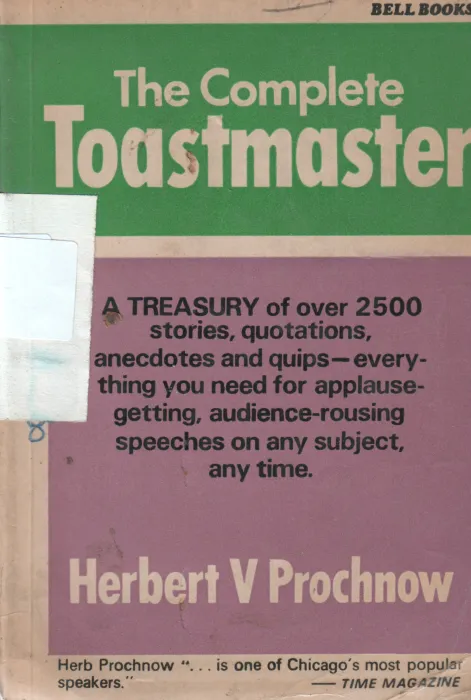 THE COMPLETE TOASTMASTER BY HERBERT V PROCHINOV