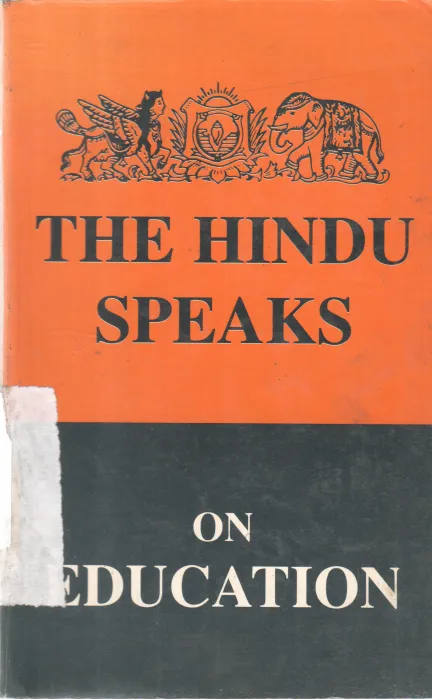 THE HINDU SPEAKS ON EDUCATIONTHE HINDU SPEAKS ON EDUCATION