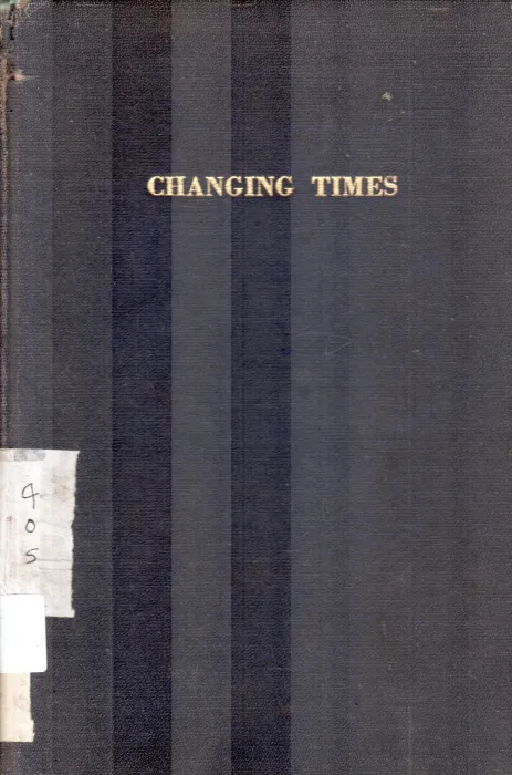 CHANGING TIMES BY MAHARAJA BHUPENDRA CHANDRA SINHA