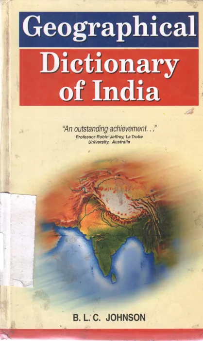 GEOGRAPHICAL DICTIONARY OF INDIA BY B.L.C JOHNSON