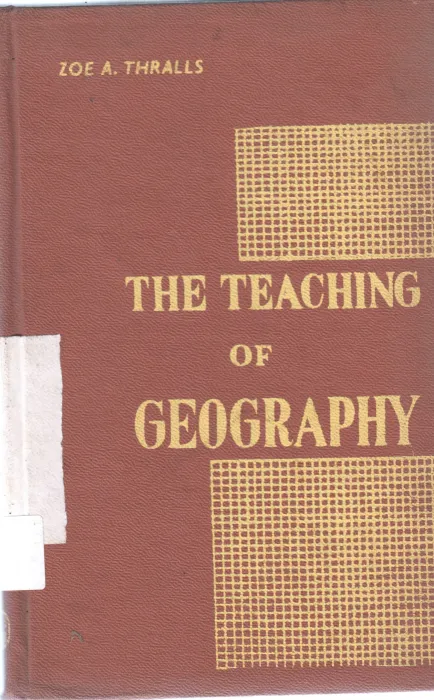 THE TRAIINING OF GEOGRAPHY BY ZOE A THRALLS