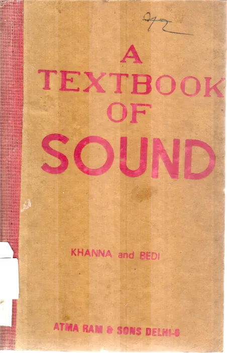 A TEXT BOOK OF SOUND BY KHANNA AND BEDI