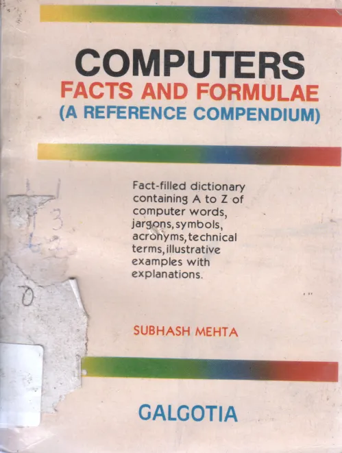 COMPUTERS FACTS AND FORMULAE BY SUBHASH MEHTA