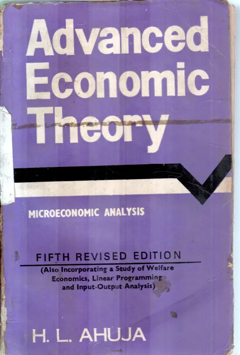ADVANCED ECONOMIC THEORY BY H.L.AHUJA