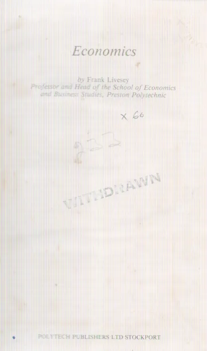 ECONOMICS BY FRANK LIVESEY