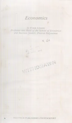 ECONOMICS BY FRANK LIVESEY