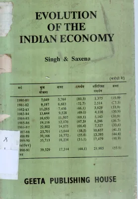 EVOLUTION OF THE INDIAN ECONOMY BY SINGH