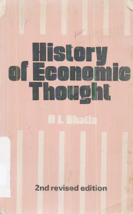 HISTORY OF ECONOMIC THOUGHT BY H.L. BHATIA