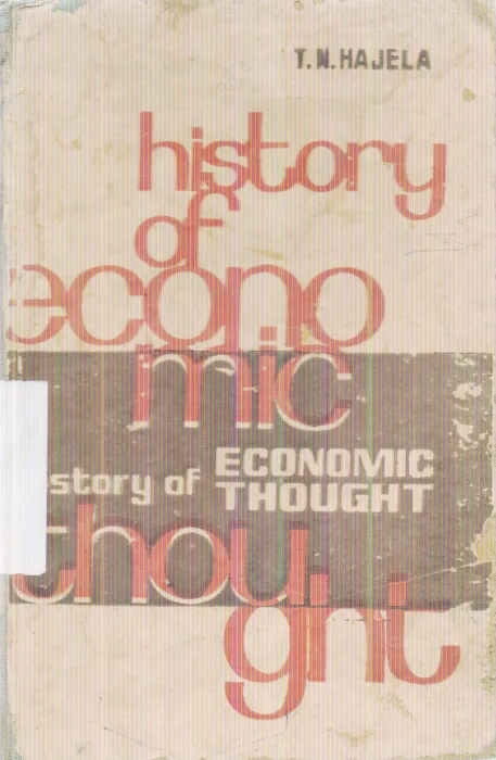 HISTORY OF ECONOMIC THOUGHT BY T.N.HAJELA