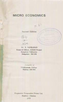 MICRO ECONOMICS BY S. SANKARAN