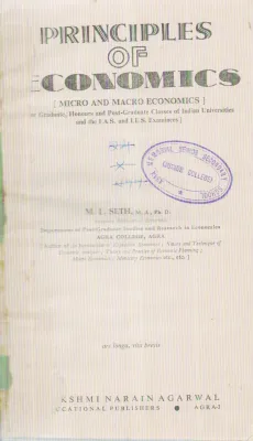 PRINCIPLES OF ECONOMICS BY M.L. SETH