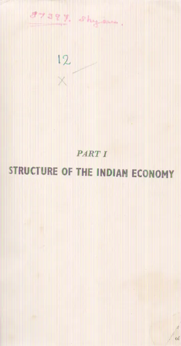STRUCTURE OF THE INDIAN ECONOMY