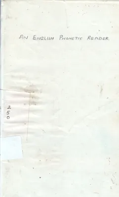 AN ENGLISH PHONETIC READER
