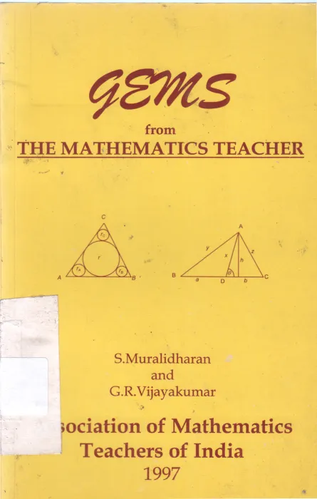 GEMS FROM THE MATHEMATICS TEACHER BY S. MURALIDHARAN