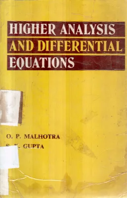 HIGHER ANALYSIS AND DIFFERENTIAL BY O P MALHOTRA