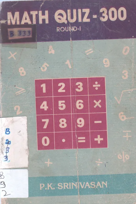 MATH QUIZ 300 BY P.K. SRINIVASAN