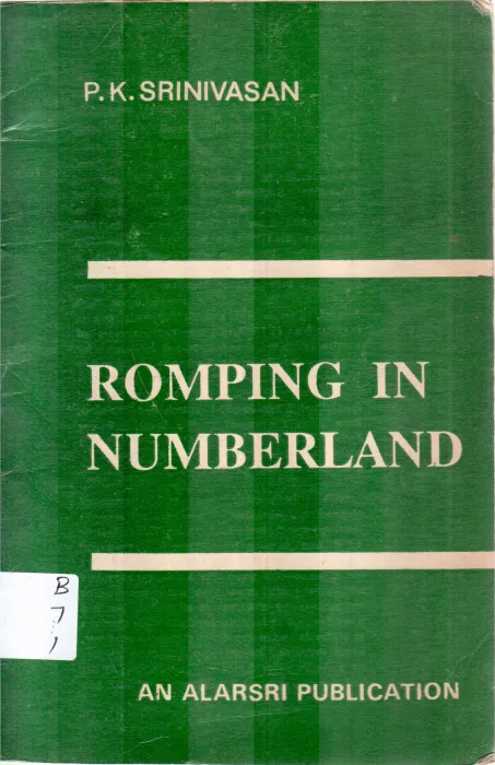 ROMPING IN NUMBERLAND BY P K SRINIVASAN