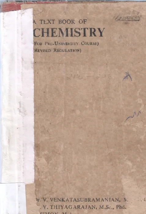 A TEXT BOOK OF CHEMISTRY BY V.VENKATASUBRAMANIAN