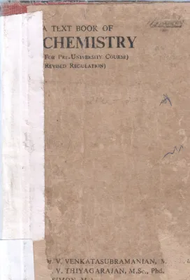 A TEXT BOOK OF CHEMISTRY BY V.VENKATASUBRAMANIAN