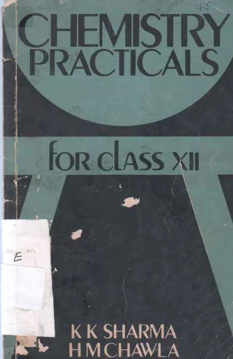 CHEMISTRY PRACTICALS BY K K SHARMA