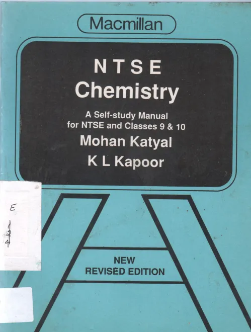 N T S E CHEMISTRY BY MOHAN KATYAL