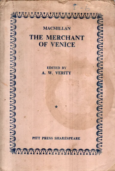 THE MERCHANT OF VENICE BY A.W.VERITY