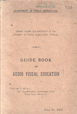 GUIDE BOOK ON AUDIO VISUAL EDUCATION