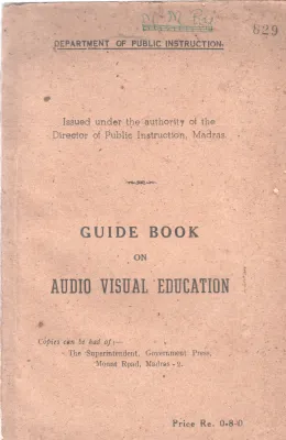GUIDE BOOK ON AUDIO VISUAL EDUCATION