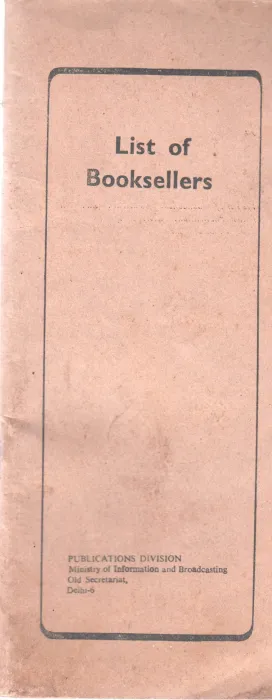 LIST OF BOOKSELLERS