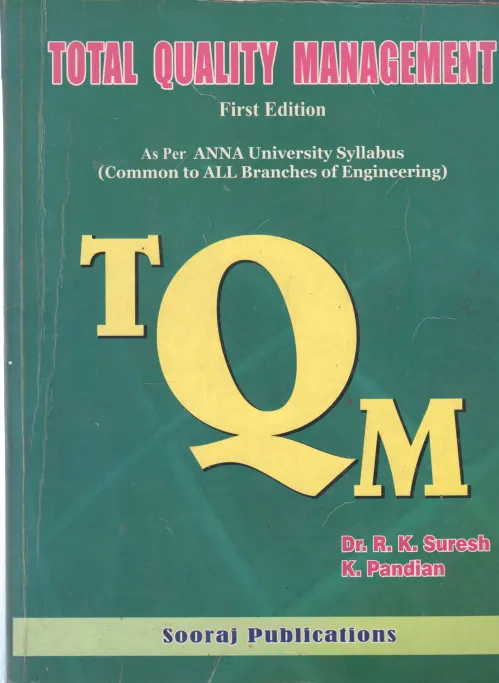 TOTAL QUALITY MANAGEMENT BY R K SURESH