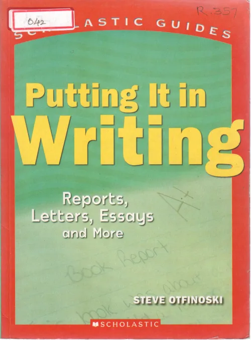 PUTTING IT IN WRITING BY STEVE OTFINOSKI