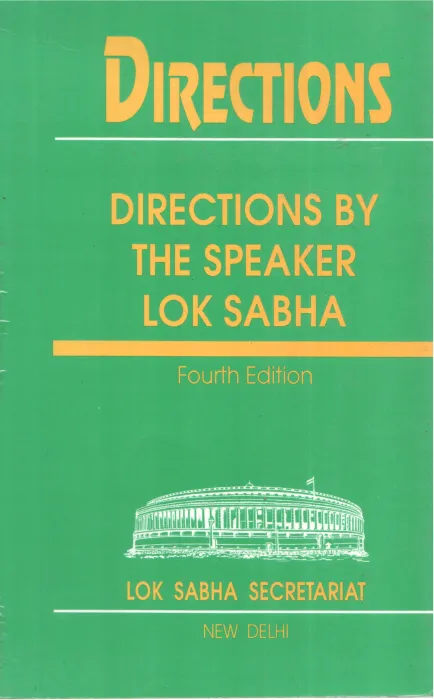 DIRECTIONS BY THE SPEAKER LOK SABHA BY GROUP OF EDITORS