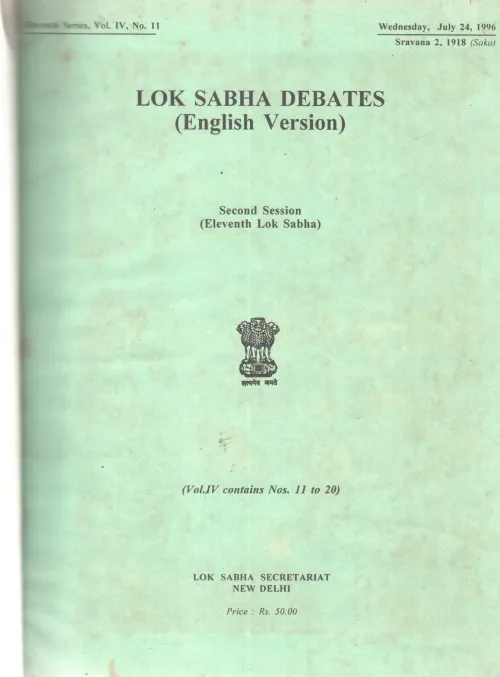LOK SABHA DEBATES-SECOND SESSION(ELEVENTH LOK SABHA) BY GROUP OF EDITORS