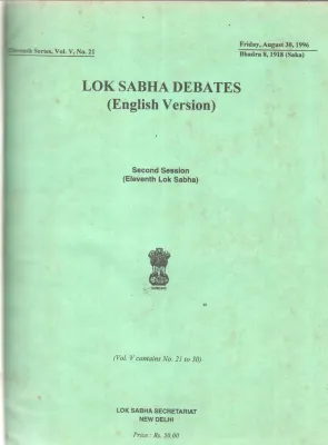 LOK SABHA DEBATES-SECOND SESSION(ELEVENTH LOK SABHA) BY GROUP OF EDITORS