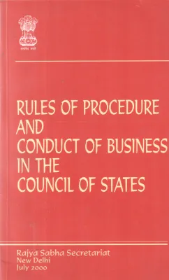 RULES OF PROCEDURE AND CONDUCT OF BUSINESS IN THE COUNCIL OF STATE BY GROUP OF EDITORS
